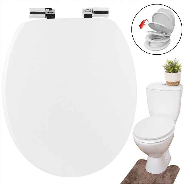 Wc Sedátko S Pozvolným Sklápěním univerzální Wc do koupelny Bílé