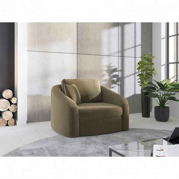 Sit & More KŘESLO, textil, olivově zelená
