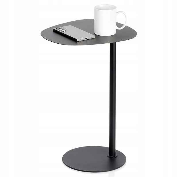 Boční konferenční stolek pod notebook Metal Černý Mat 53 cm Vilde