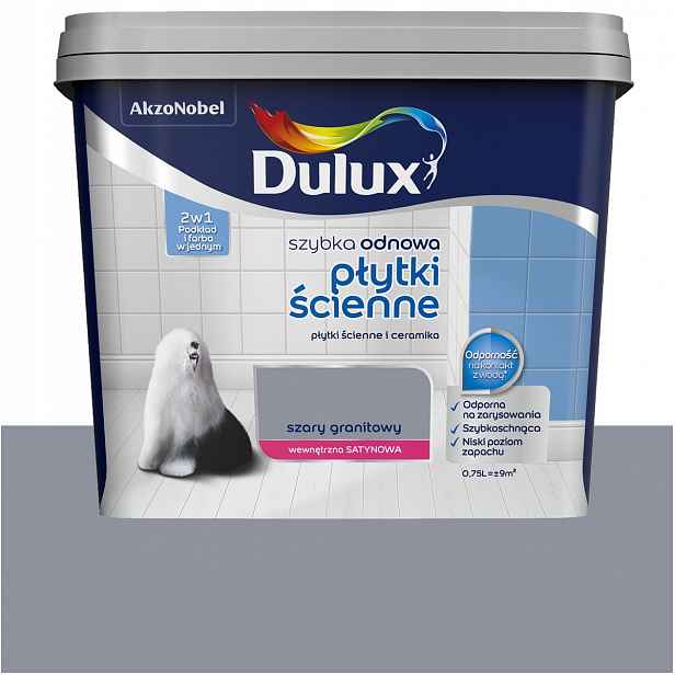 Dulux barva na glazuru Rychlá obnova Stěnové dlaždice Šedá Granitová 0,75L