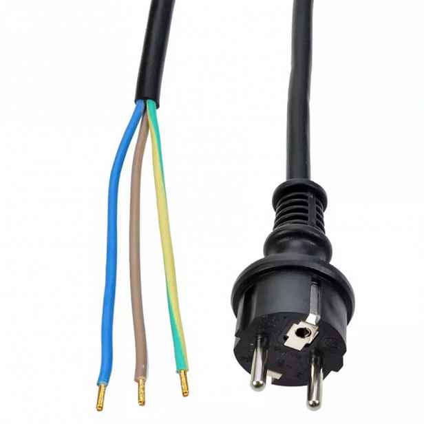 Flexo šňůra 3x1,5 mm2 gumová délka 2,5 m černá H07RN-F3