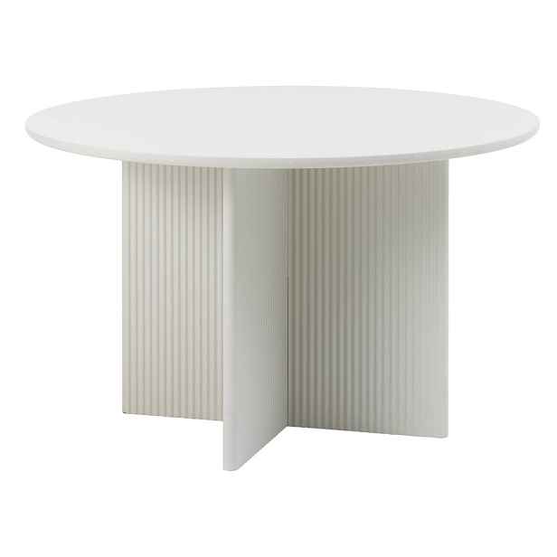 Světle šedý kulatý jídelní stůl ø 110 cm Palma – Unique Furniture