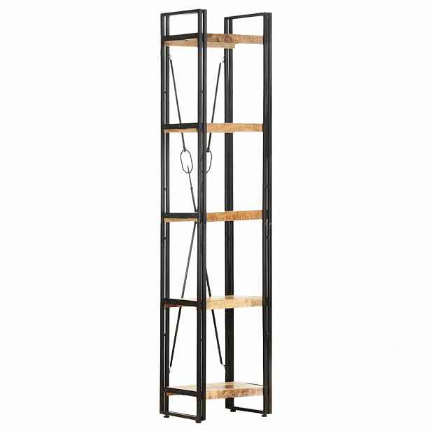 vidaXL Knihovna s 5 policemi 40 x 30 x 180 cm masivní mangovník