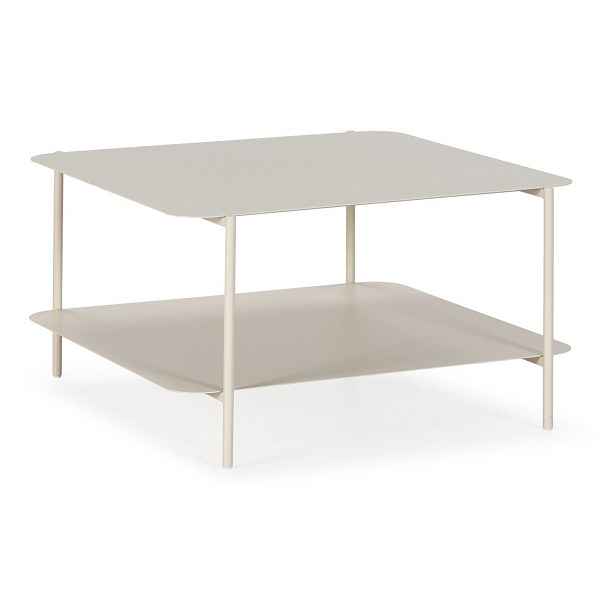 Krémový kovový konferenční stolek 70x73 cm Beatrix – MOME
