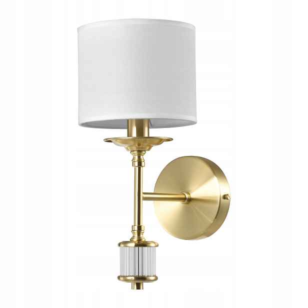Nástěnná Lampa Cosmo Light Sutton 1x E14 25W Bílá 37 cm s Abažurem