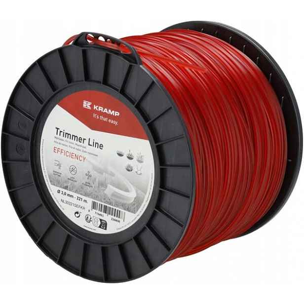 Žací struna Ø 3 mm 221 m kulatá žlutá Efficiency NL30221EFKR