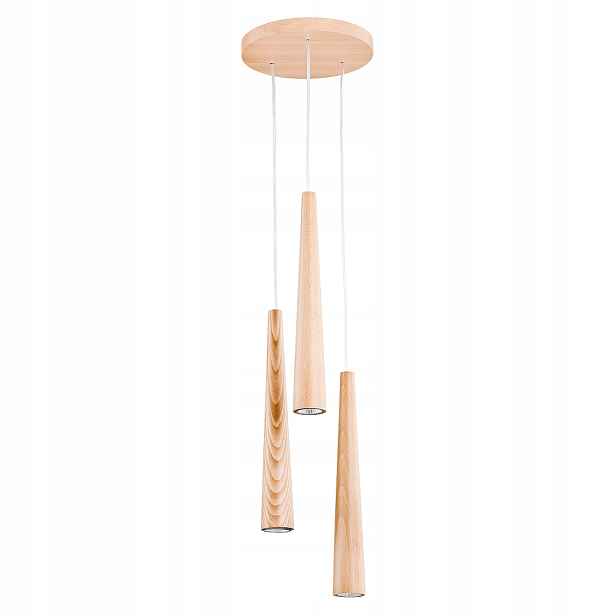 Alfa Seal závěsná lampa dřevěná tuba 3xGU10 max 10W IP20