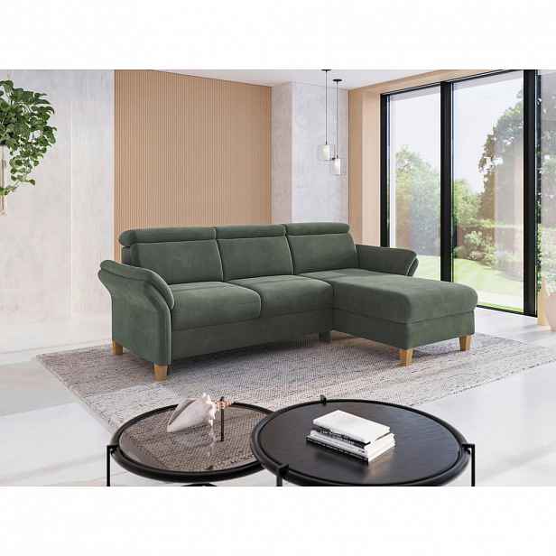 Sit & More ROHOVÁ SEDAČKA, textil, tmavě zelená