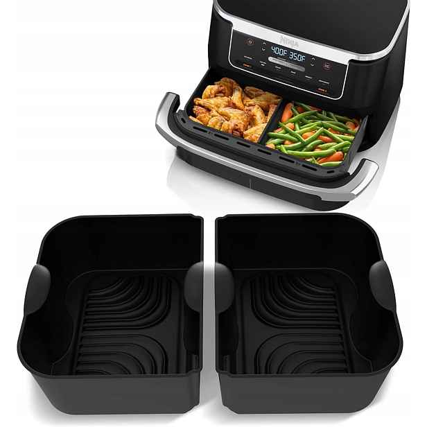 2x Silikonová Formička Do Beztukové Fritézy Organizér Air Fryer Ninja