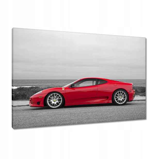Obrazy 90x60 Červené ferrari na pláži