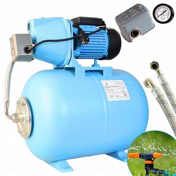 50 L Hydrofor Hydroforová Pumpa 500 W 40 L/min Pro Vodu Do Zahrady S Příslušenstvím Hadice