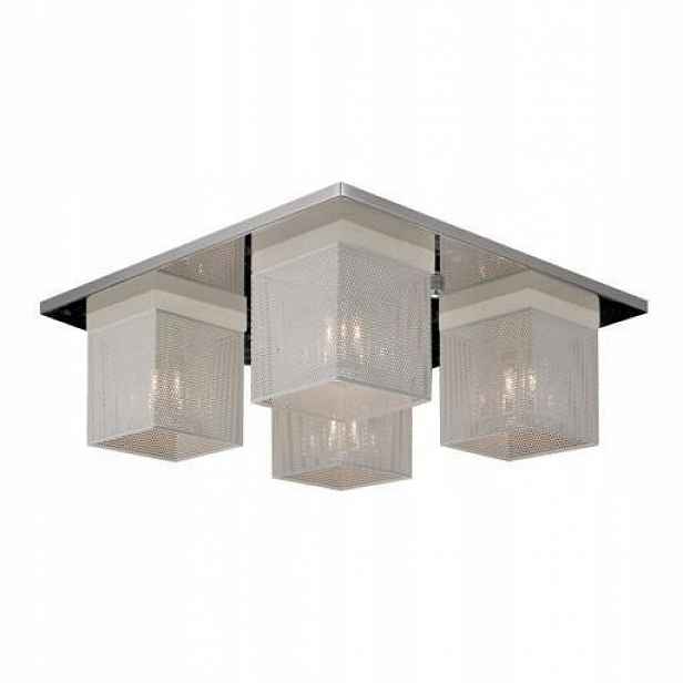 Stropní Stropní Svítidlo Lampa Led Chrom 4 zdroje G9 Kovová Helios Italux Bílá