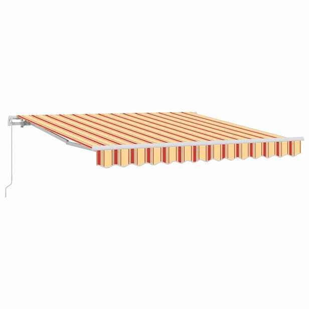 vidaXL Stahovací markýza Žlutá a oranžová 350 x 250 x 165 cm