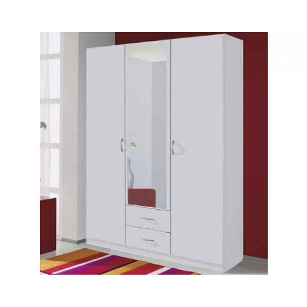 Šatní skříň Case, 136 cm, bílá