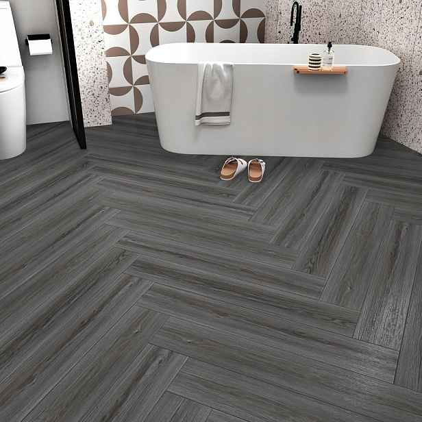 Vinylové podlahové panely Pvc šedé 90x15 cm imitace dřeva 24ks