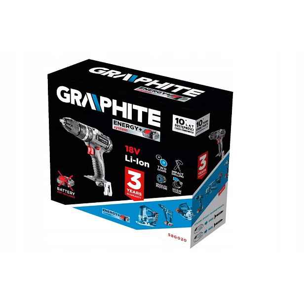 Aku Vrtačka Graphite Bezszcz S Příklepem ENERGY+18V Bez.aku