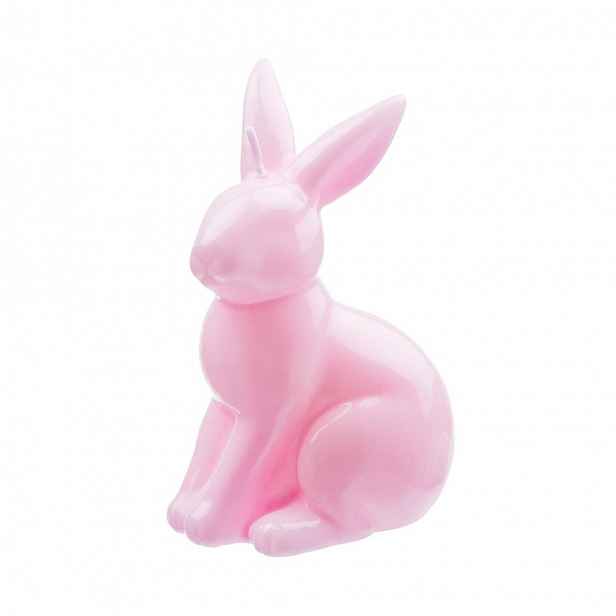 Butlers EASTER Svíčka lesklá zajíček 14 cm - růžová