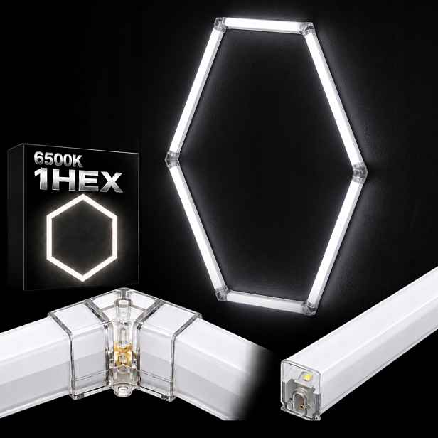 Led panel Hexagon 1 bílý 42W garáž silné světlo 6500K 92x79 Cm