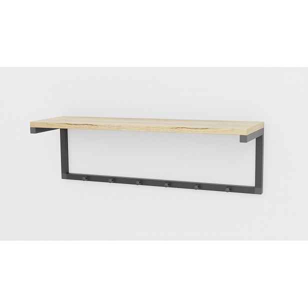 Nástěnný Věšák S Policí Open KL04-6 Alu Loft 70 CM