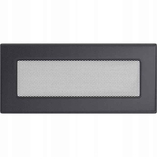 Ventilační Mřížka Krbová Kratki 11x24 Grafitová s ozdobnou síťkou
