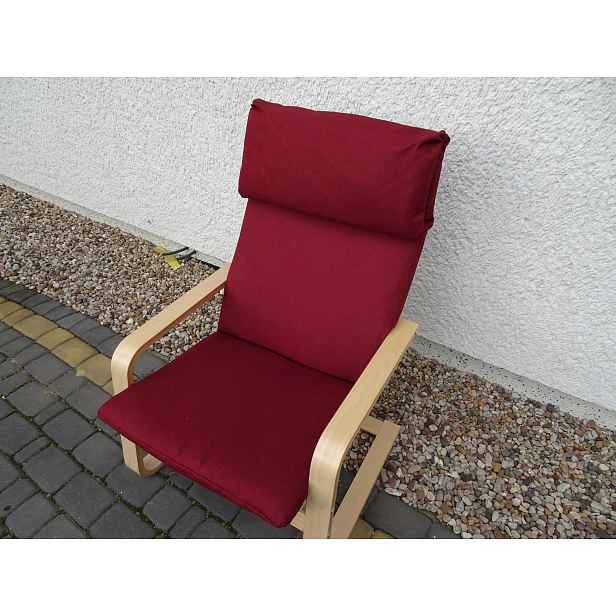 polštář křeslo Ikea Pello Poang 8 cm Bordo Lira
