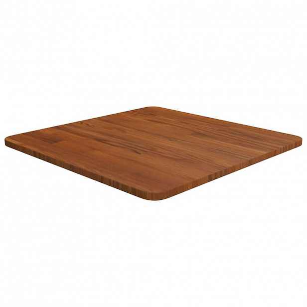 vidaXL Čtvercová stolní deska tmavě hnědá 50x50x1,5 cm ošetřený dub