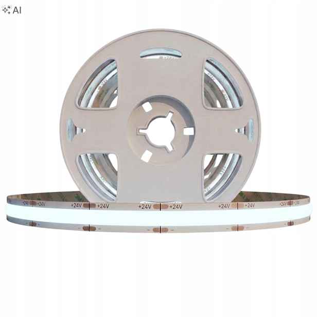 Led pásek 24V Cob 10 m IP20 Světlo 320 LED/metr Silné 6000 K Chladné světlo