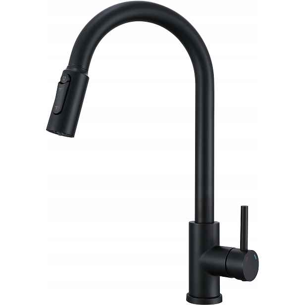 Holler Třícestná baterie černá matná s možností připojení filtru
