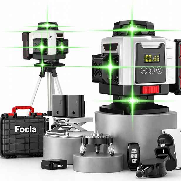 Samonivelační Laserová Vodováha 360° Laser 16 linií 4D Stativ Bonus