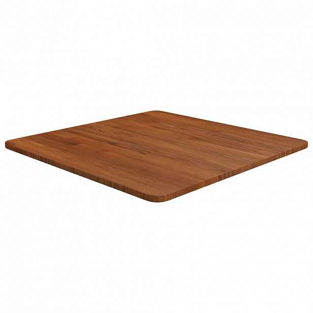 vidaXL Čtvercová stolní deska tmavě hnědá 60x60x1,5 cm ošetřený dub