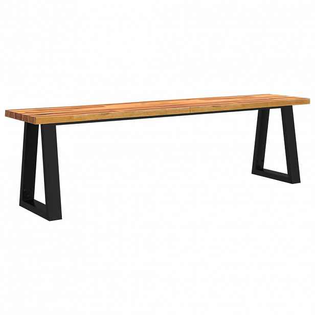 vidaXL Lavice s živou hranou 160 cm masivní akáciové dřevo