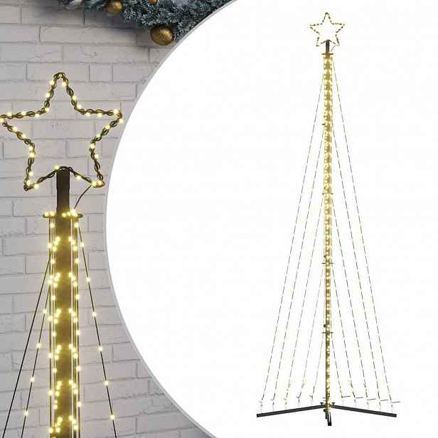 vidaXL LED vánoční stromek 495 teplých bílých LED diod 300,5 cm