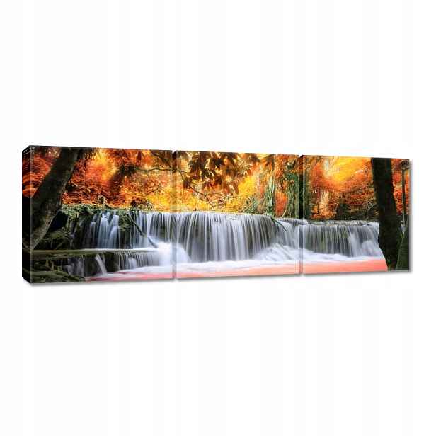 Obraz 120x40 Oranžový vodopád