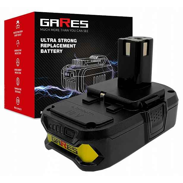 Akumulátor Gares pro Ryobi One+ OPT1845 R18HW OHT1850X 18V 2,5Ah
