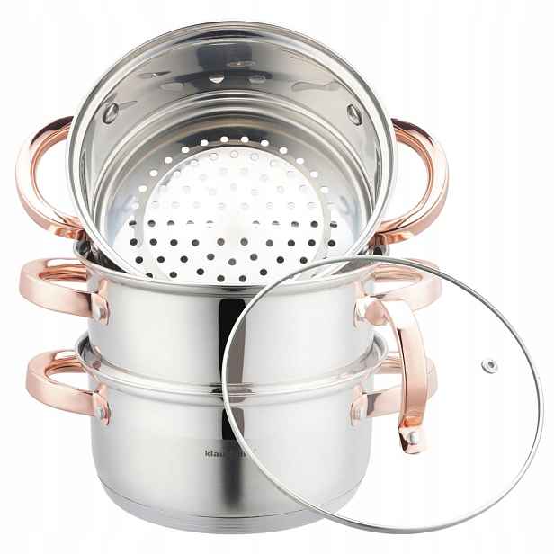 Hrnec na vaření v páře, parní hrnec 18 cm, 2,5 l, 4 prvky Klausberg