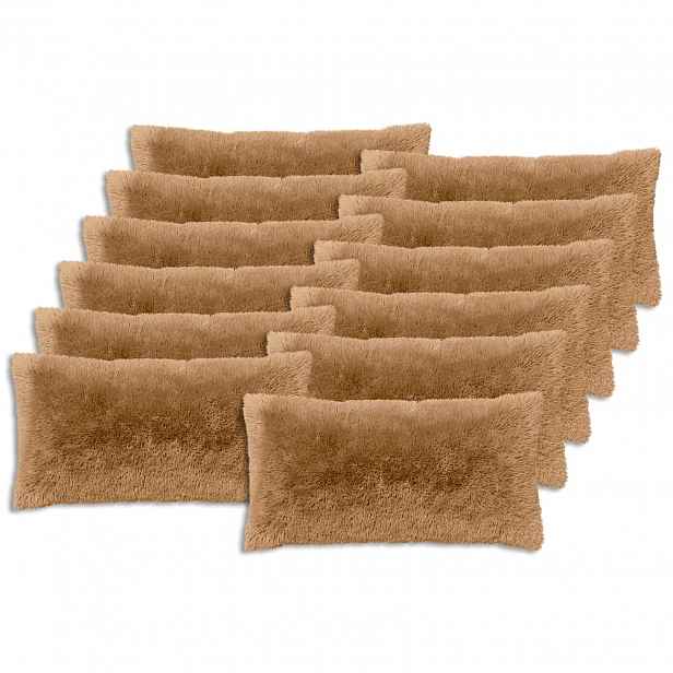 vidaXL Povlak na polštář 12 pcs HEERLEN Taupe 40 x 80 cm PV fleece