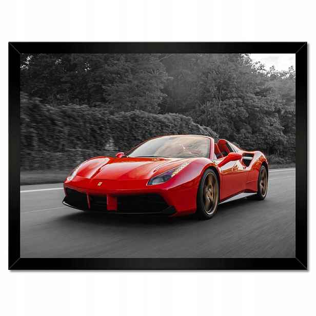 Plakáty v rámu 40x30 Červené Ferrari Fura