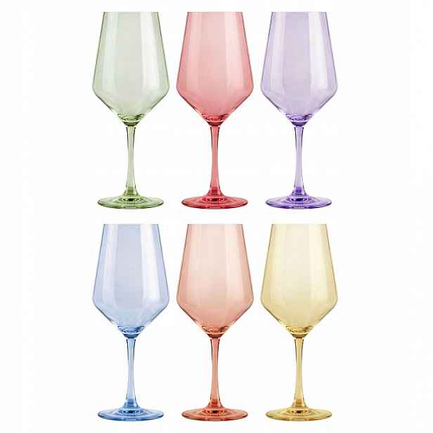 Barevné skleničky na vodu Glasmark Joyful 470 ml MIX 6 ks