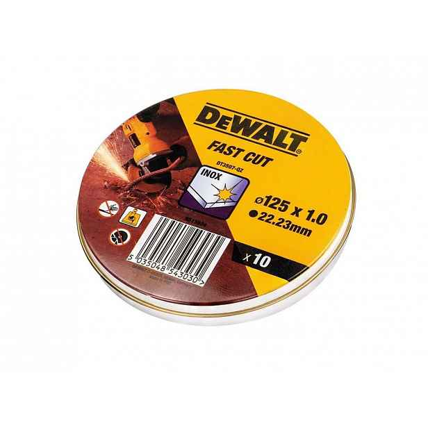 DeWALT - Řezný kotouč 125 mm, 10 kusů DT3507