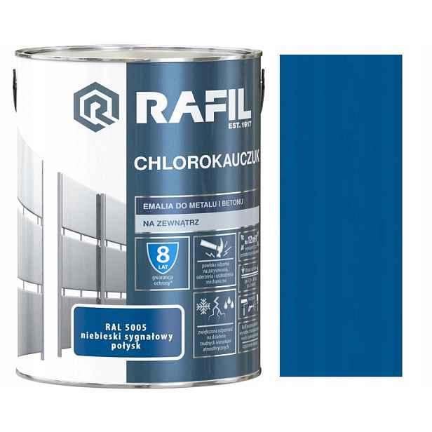 Rafil Chlorkaučukový Smalt 10 L Modrý 5005