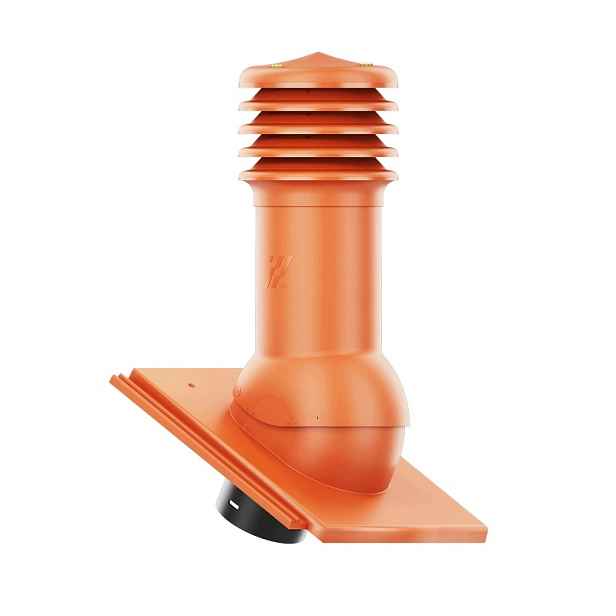 Větrací komín HiVent pro cementovou tašku Teviva, průměr 125 mm, cihlová