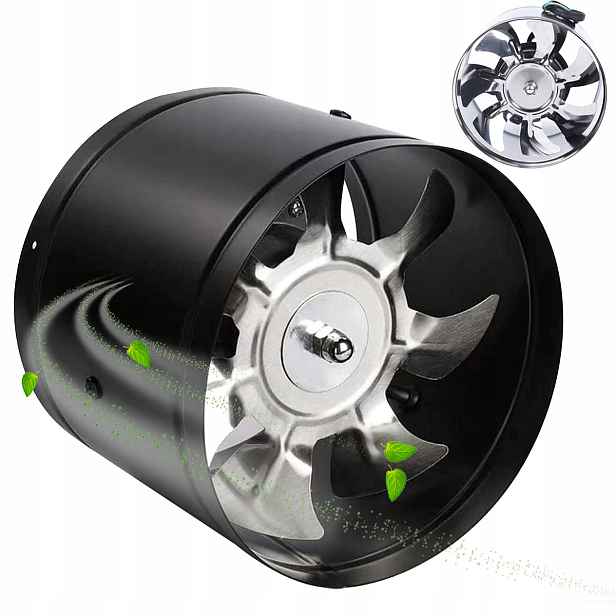 Axiální ventilátor Ø150 mm 40 W 530 m³/h černý