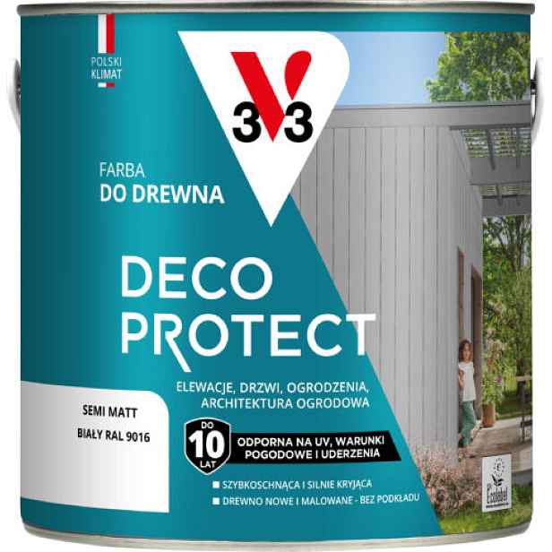 V33 Barva Na Dřevo Deco Protect 2L Černá 9005