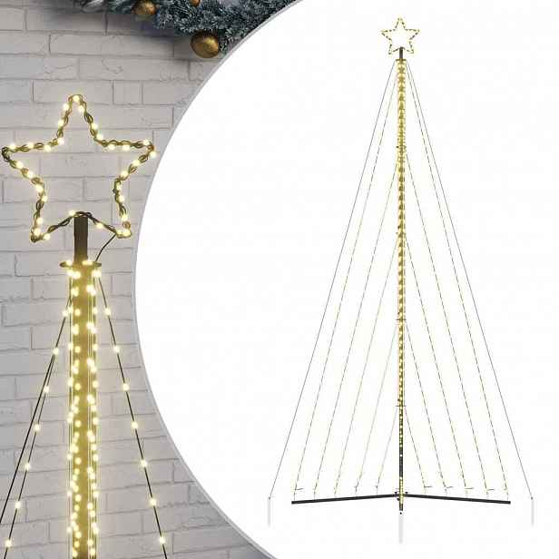 vidaXL LED vánoční stromek 570 teplých bílých LED diod 399 cm