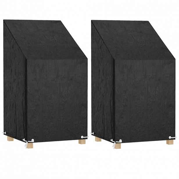 vidaXL Plachty na zahradní židle 2 ks 8 oček 65 x 65 x 80/120 cm PE