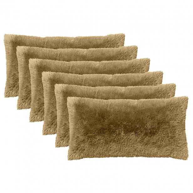vidaXL Povlak na polštář 6 pcs HEERLEN Světlá zelená 40 x 80 cm