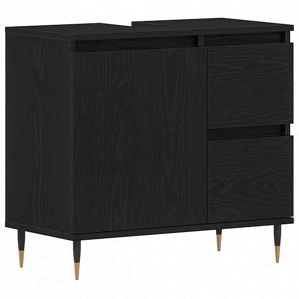 vidaXL Koupelnová skříň Černý dub 65 x 33 x 60 cm Kompozitní dřevo