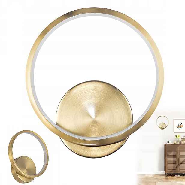 Nástěnná lampa Zlatá Moderní Ring pro Ložnice Led 4000K 10W