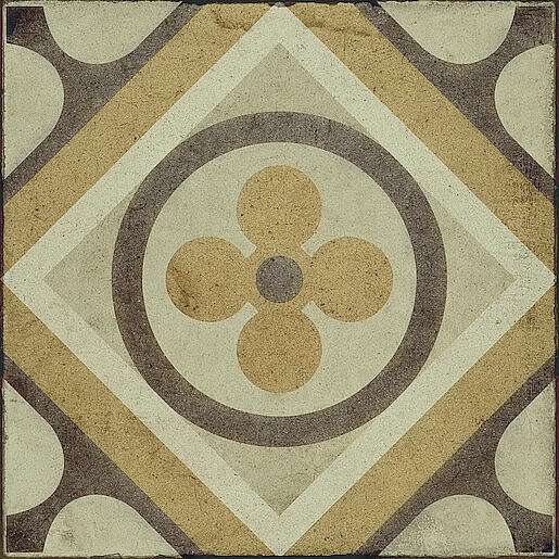 Dlažba Ragno Ottocento ambra decoro tap 7 20x20 cm mat OTR86X