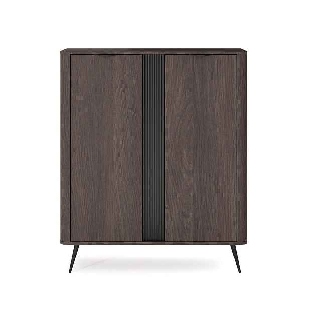 MASSENO KOMODA NOBILE, 113,2x38x134 cm s 2 dvířky, dekor dub